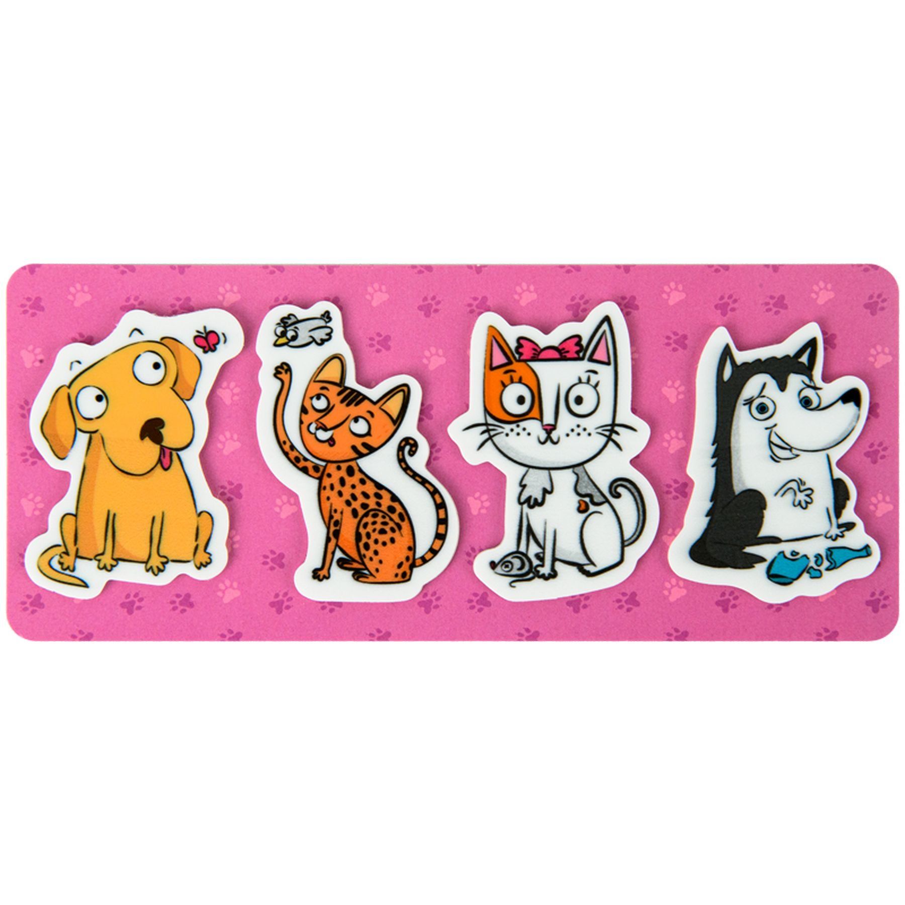 Закладки пластикові 4x20 шт, 35х50 мм, Pets