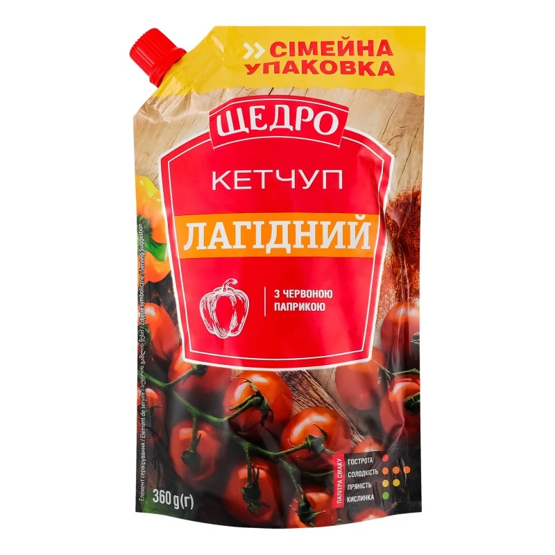 Кетчуп Лагідний Щедро, 360 г