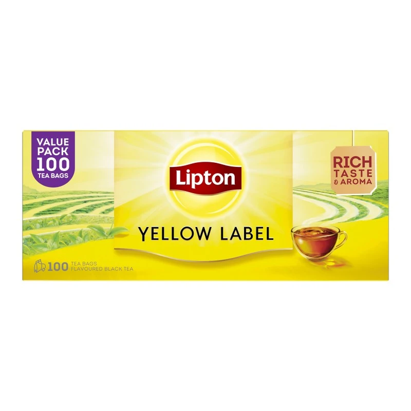 Чай пакетований чорний Yellow Label Lipton, 100 шт/уп.