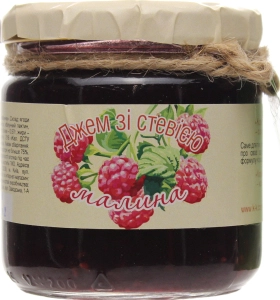 Консервований джем малина с/б Корисна кондитерка, 270 г