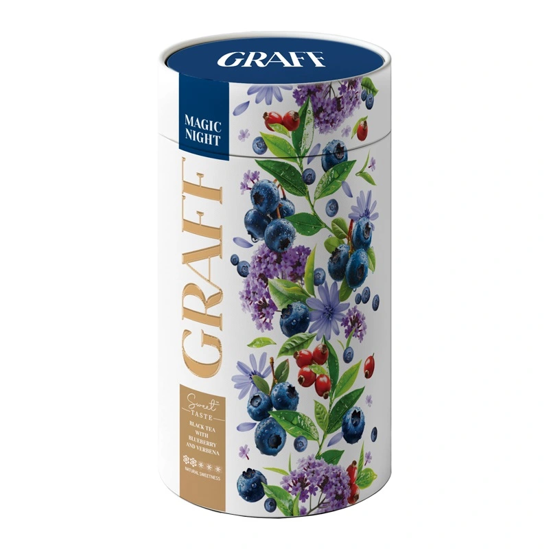Чай чорний з ароматом чорниці та вербениPМагічна ніч/Magic night Graff, 80 г