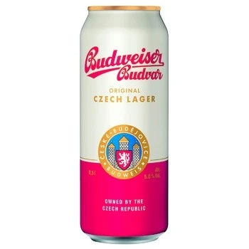 Пиво світле Budwеiser ж/б Budvar, 0.5 л