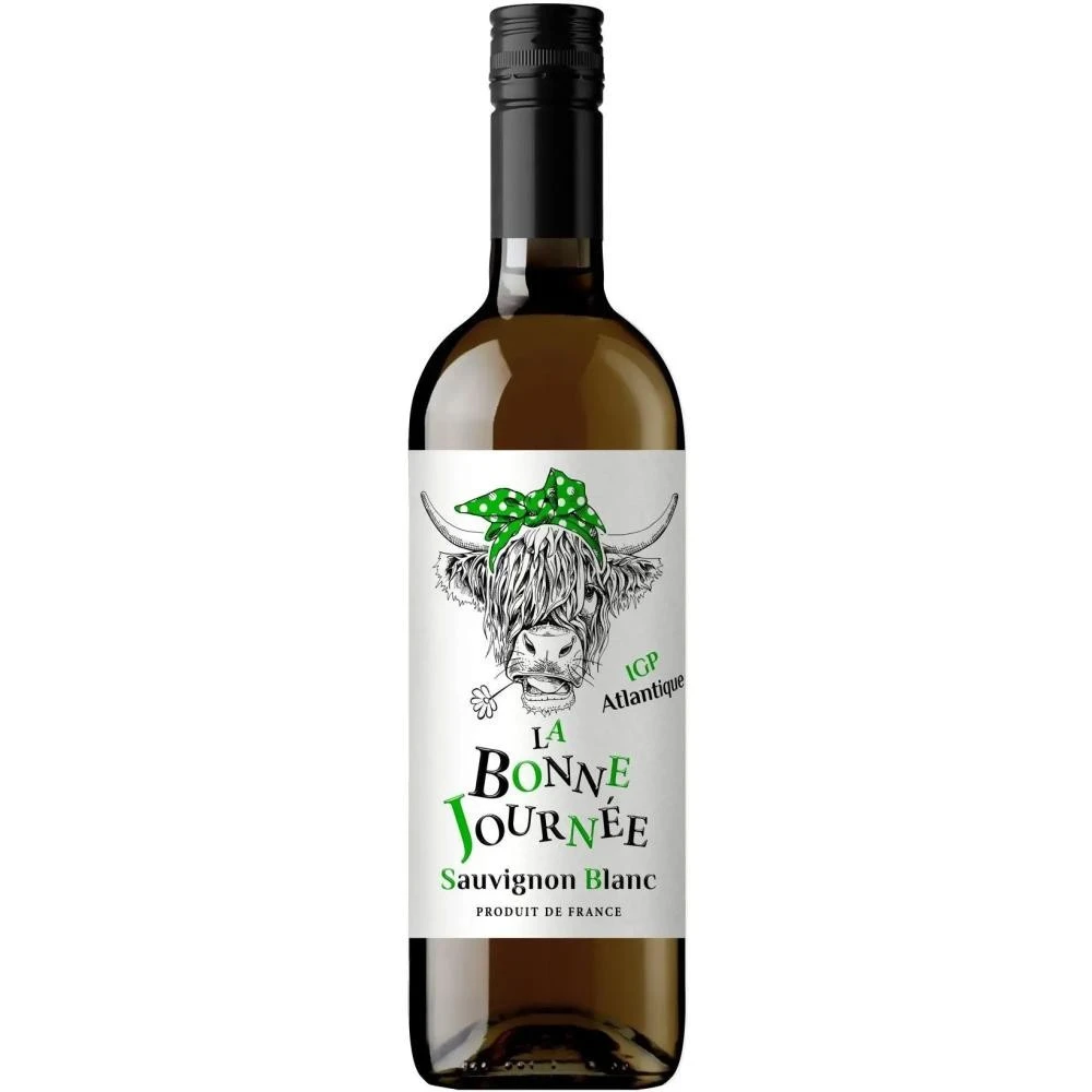 Вино 12% біле сухе Sauvignon IGP Atlantique La Bonne Journee, пл 0.75 л