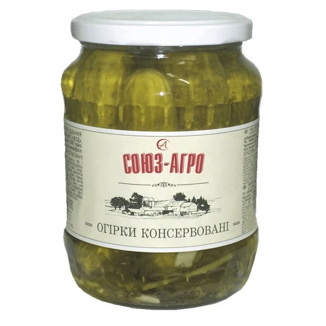Огірки консервовані Союз Агро, 660 г