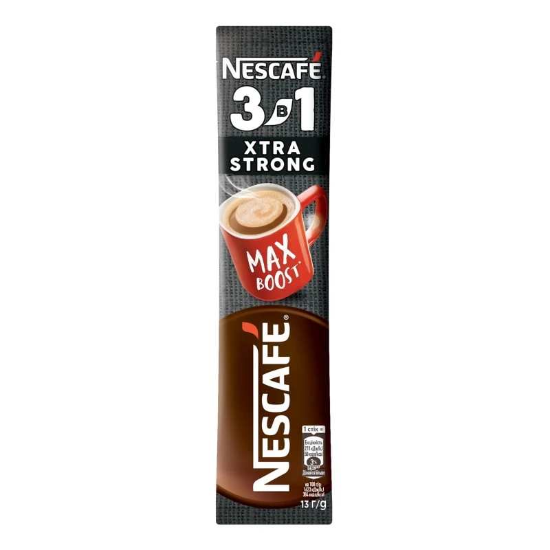 Напій кавовий розчинний 3в1 Extra Strong Nescafe, 12 г