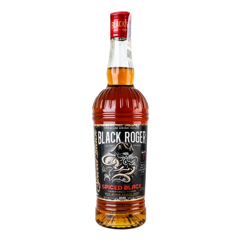 Спиртний напій з ромом 35% Black Roger Spiced Black, 0.5 л