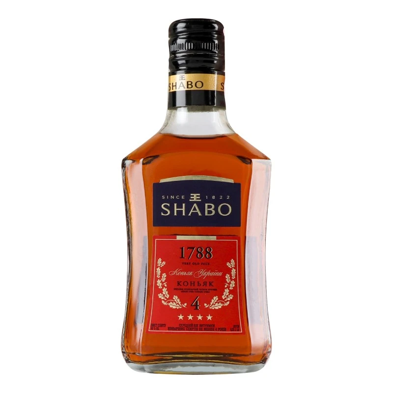 Коньяк 4 зірки 1788 Shabo, 0.25 л