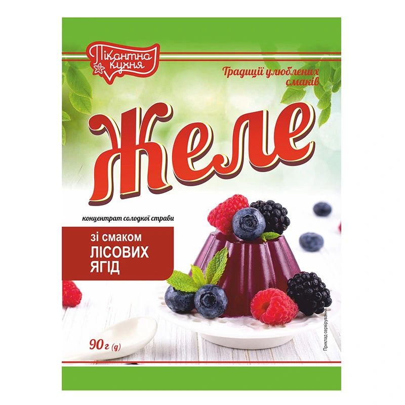 Желе зі смаком лісових ягід Пікантна Кухня, 90 г