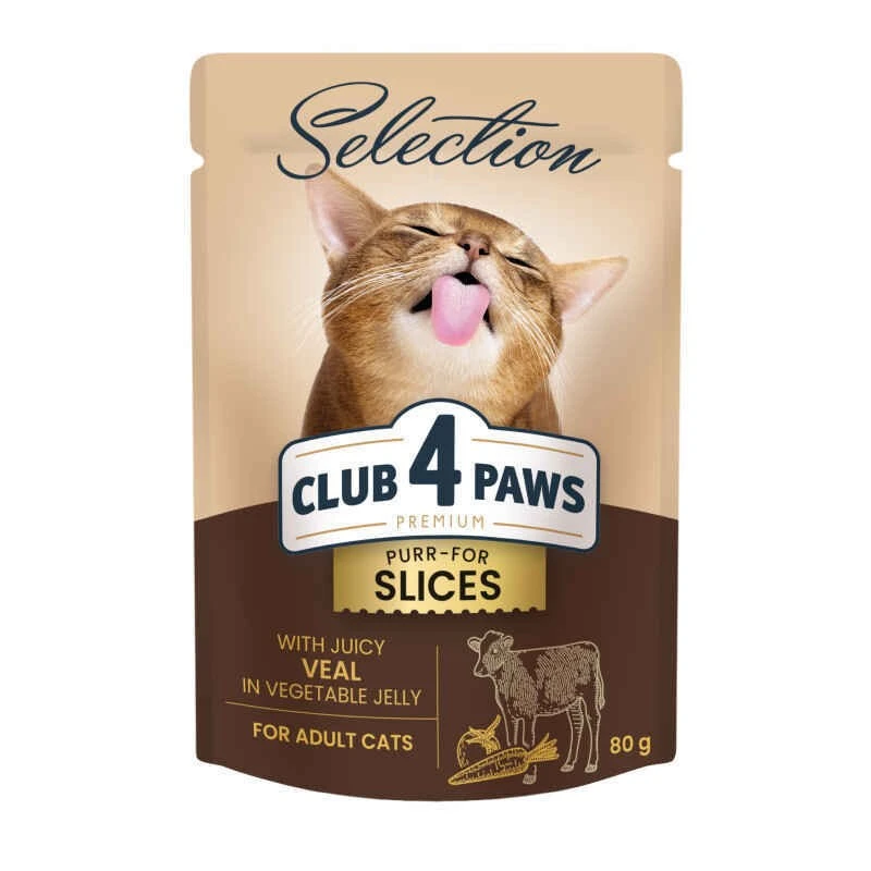 Корм для котів Veal Selection Premium Club 4 Paws, 80 г