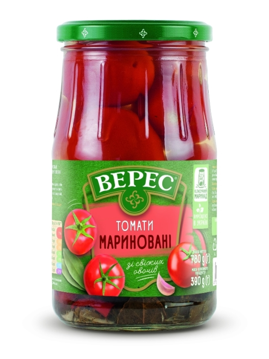 Консервовані мариновані томати Верес, 760 г