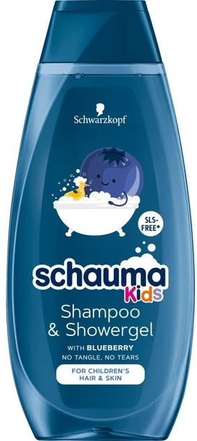 Шампунь та гель для душу Чорниця Kids Schauma, 400мл