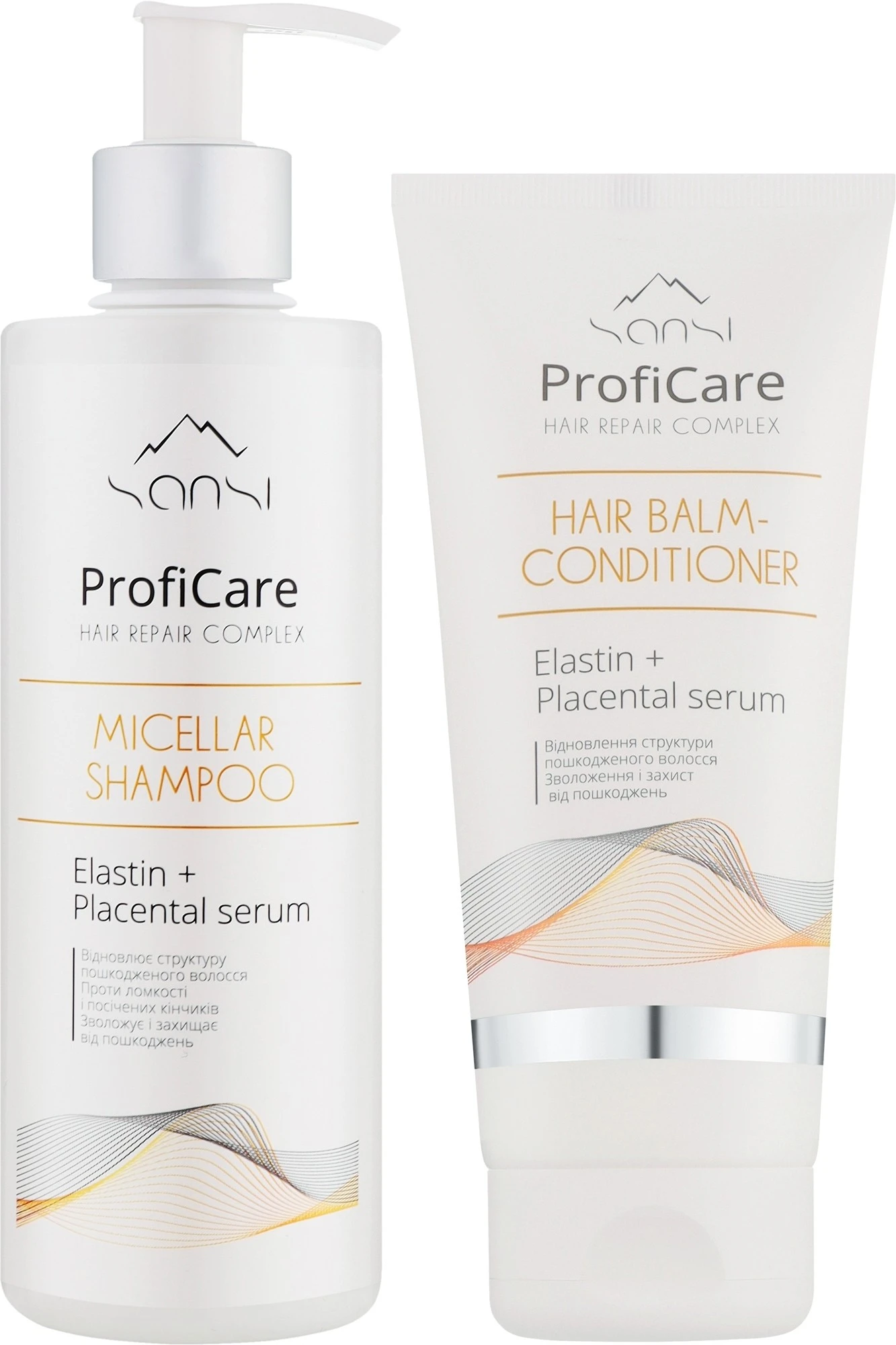 Набір ProfiCare Hair repair complex шампунь + бальзам (бут з дозатором + туба) Sansi, шт