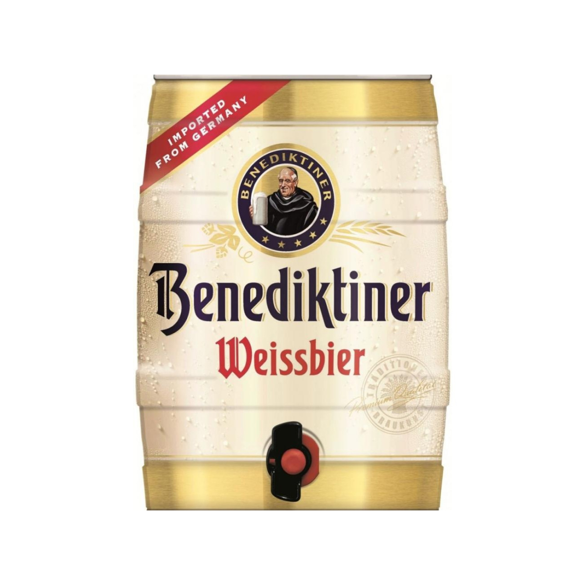 Пиво світле Weissbier ж/б Benediktiner, 5 л