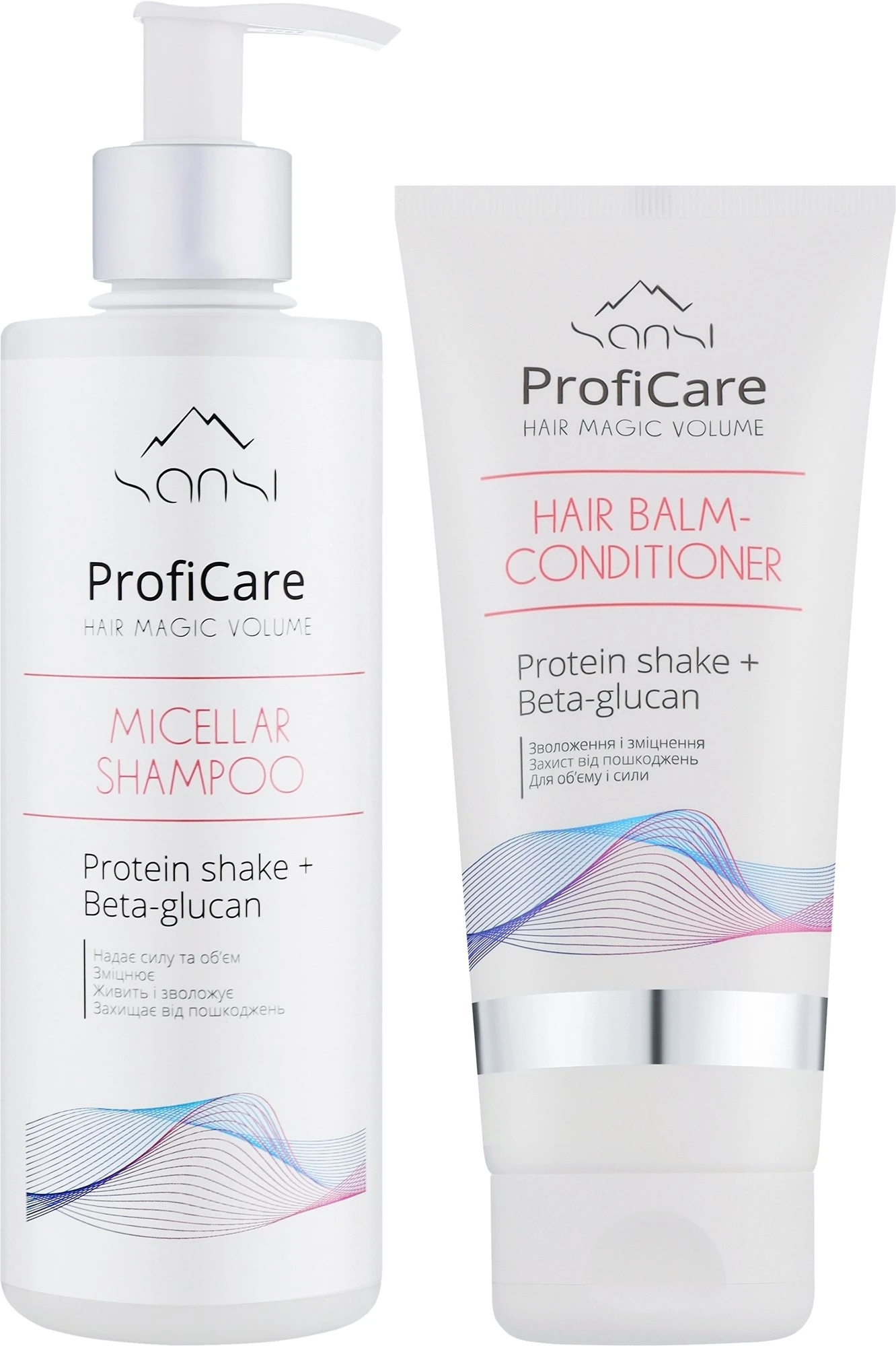 Набір ProfiCare Hair magic complex шампунь + бальзам (бут з дозатором + туба) Sansi, шт