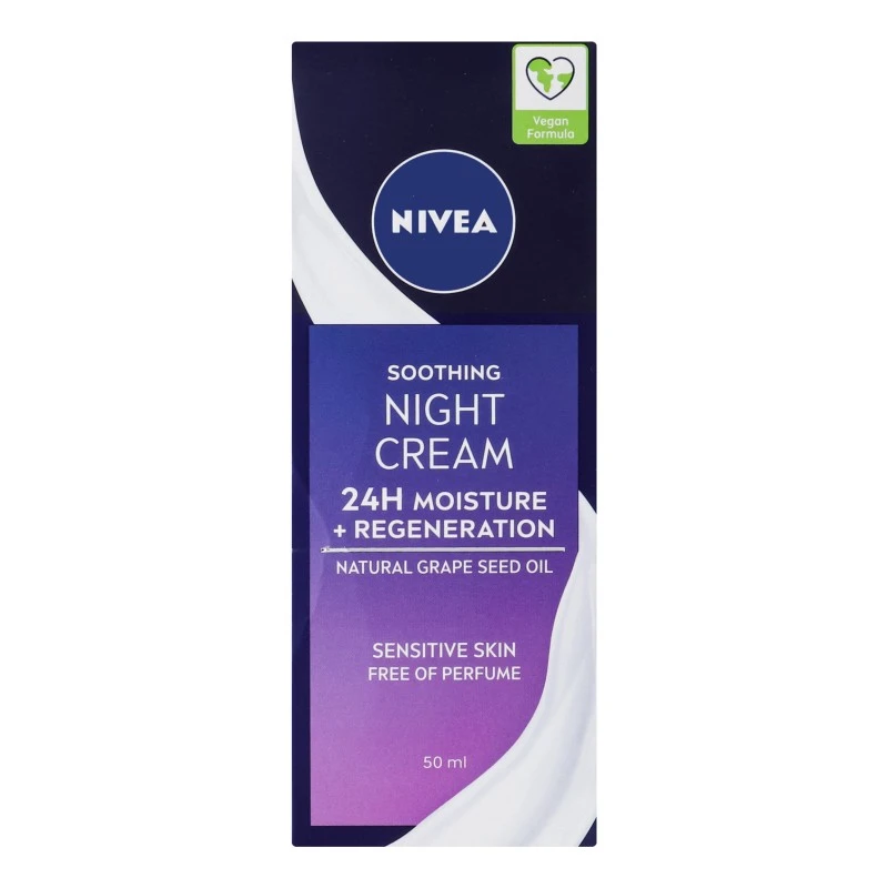 Крем нічний заспокійливий 24h Moisture+Regeneration Nivea 50мл
