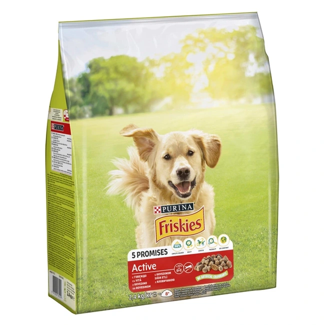 Корм сухий для собак з яловичиною Friskies, 2.4 кг