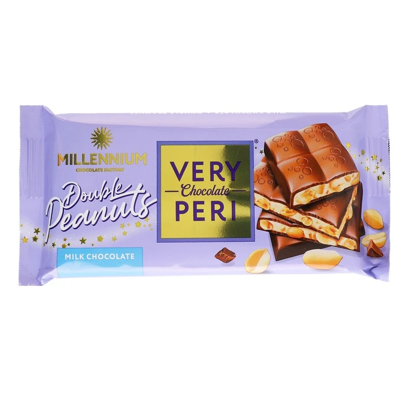 Шоколад молочний з арахісом Very Peri Millennium, 105 г