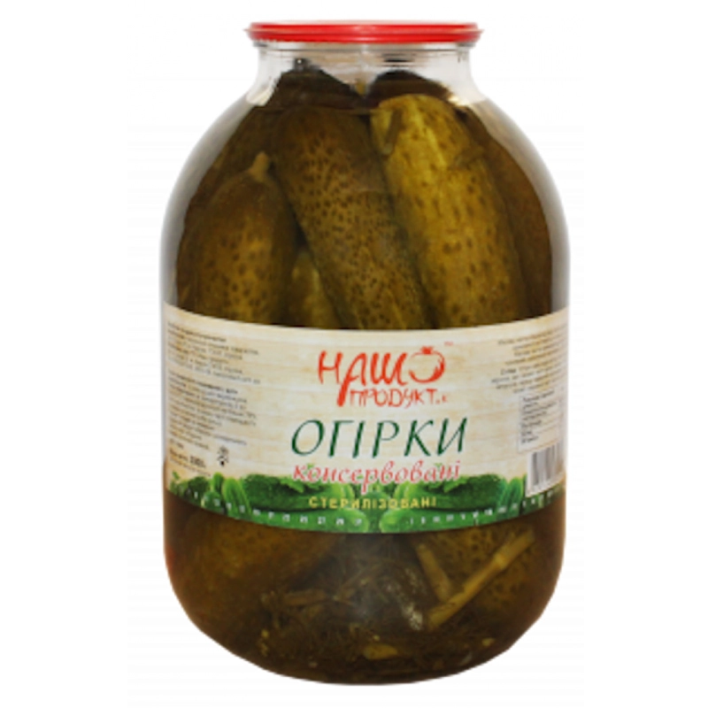 Огірки консервовані Наш продукт і К, 3л