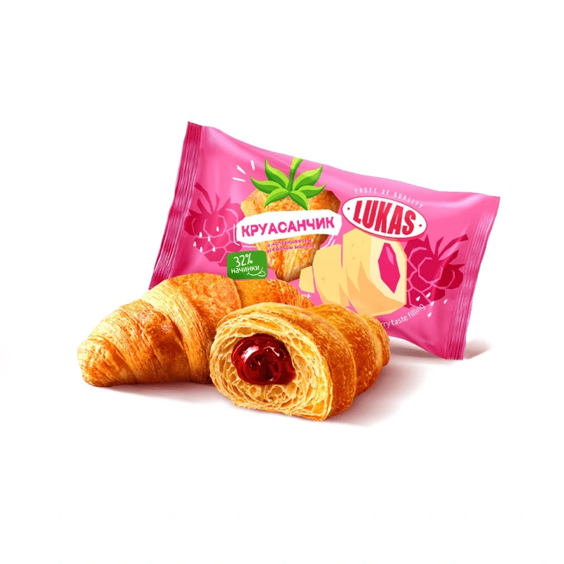 Круасанчик з малиною  Lukas, 100 г