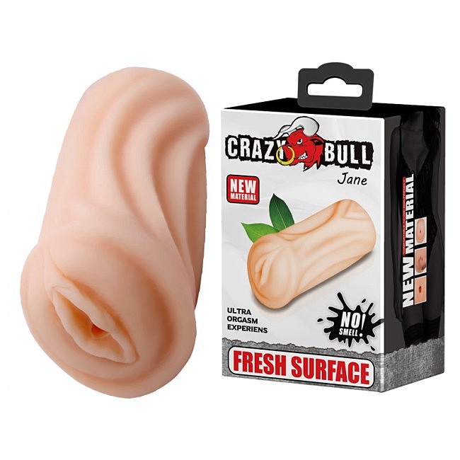 Мастурбатор вагіна Crazy Bull Jane Masturbator Flesh, 13,5 х 6 см
