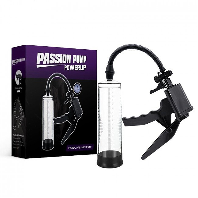 Вакуумна помпа для збільшення пеніса Powerpump PRO 02 Clear, 22 х 6 см