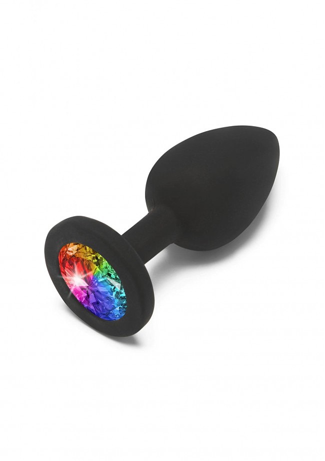 Анальная пробка Rainbow Booty Jewel Small, 7х2,5 см