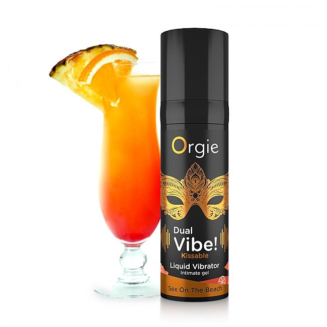 Рідкий вібратор Orgie коктейль секс на пляжі DUAL VIBE!, 15 мл