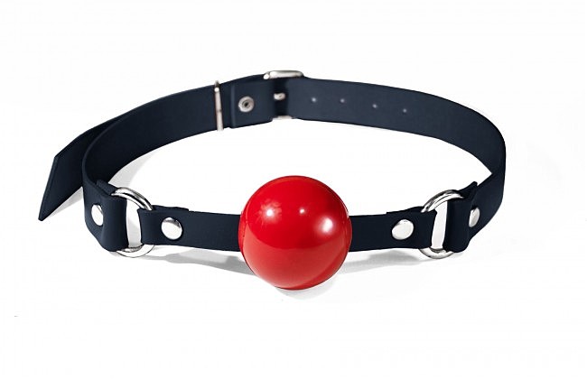 Кляп силіконовий Feral Feelings Silicon Ball Gag Black/Red Червоний