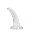 Прозорий гелевий фаллоімітатор Non Realistic Dildo with Suction Cup Transparent, 12 х 3 см