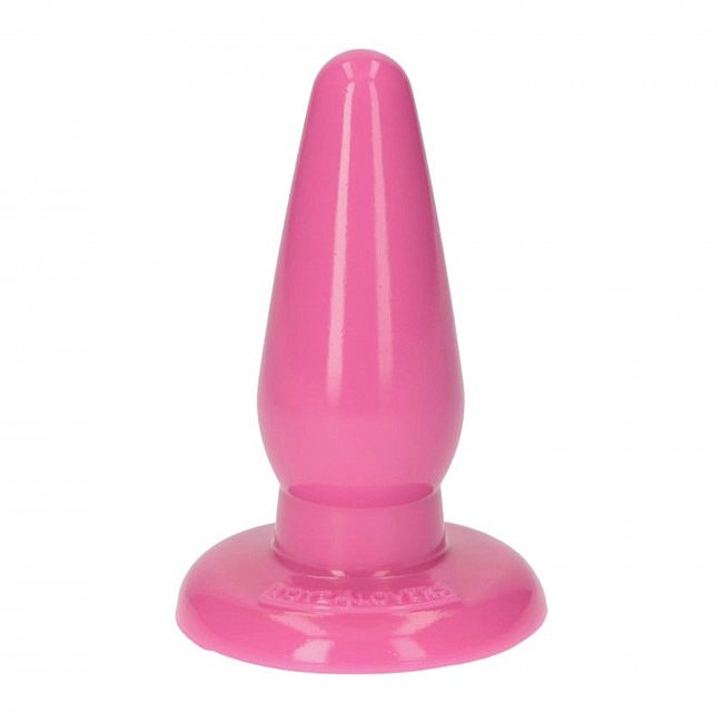 Анальная пробка конической формы Toyz4lovers Italian Cock 4,5 PVC розовая, 14 х 5 см