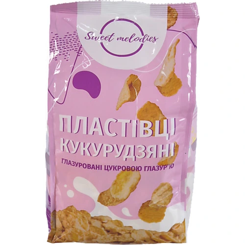 Пластівці Sweet Melodies 270г кукурудзяні глазуровані цукровою глазур`ю