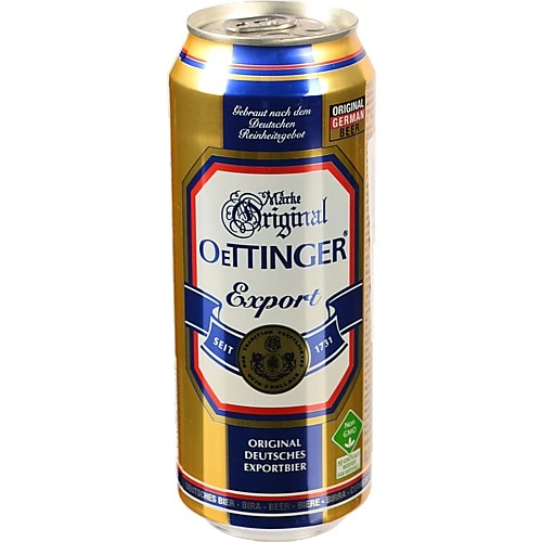 Пиво Oettinger 0.5л 5.4% світле баварське export  з.б