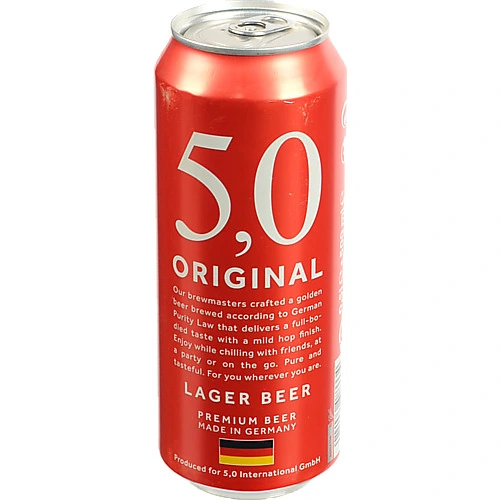 Пиво 5.0 0.5л 5% original lager світле з.б