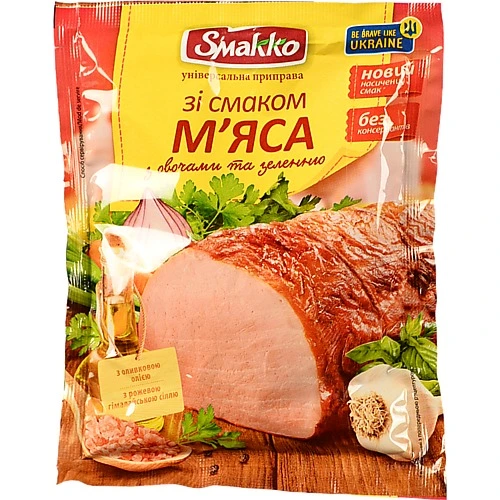 Приправа Smakko 80г зі смаком м`яса овочами та зеленью