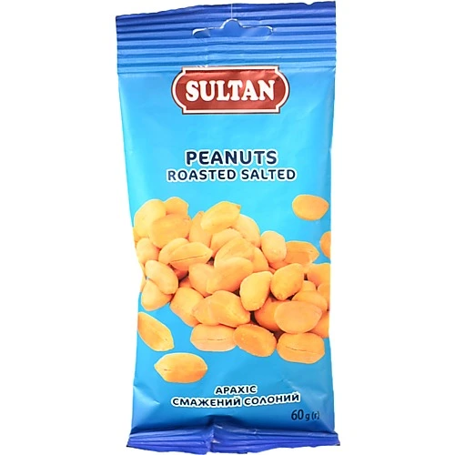 Арахiс Sultan 60г смажений солоний