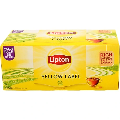 Чай Lipton 50п чорний yellow label