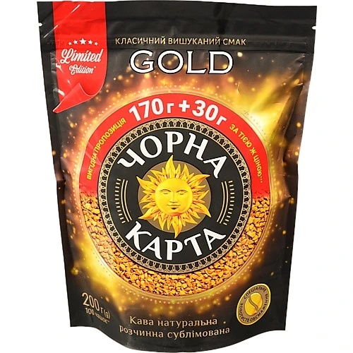 Кава Чорна Карта 200г gold розчинна