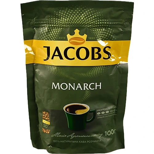 Кава Jacobs100г монарх розчинна е.п.