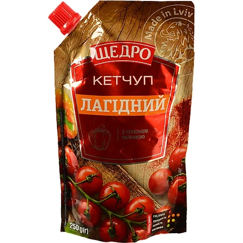 Кетчуп Щедро 250г лагідний д.п