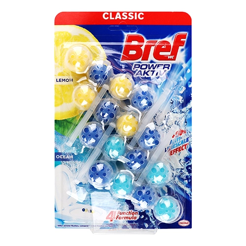 Освіжувач Bref 50гх4 д.унітазу сила актив мікс лимон океан