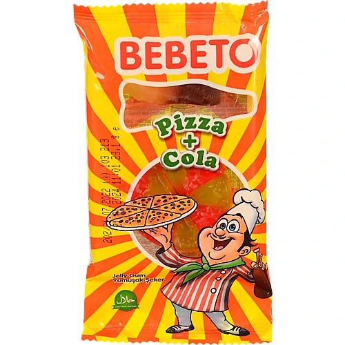 Жувальні цукерки Bebeto 23.1г піца кола