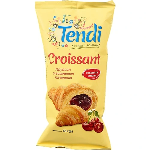 Круасан Кіївхлiб 65г вишня tendi