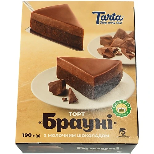 Торт з молочним шоколадом Брауні Tarta к/у 190г