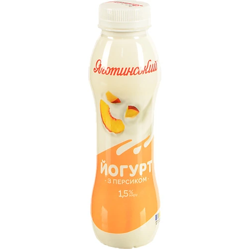 Йогурт Яготинське 270г 1.5 персик  пл.