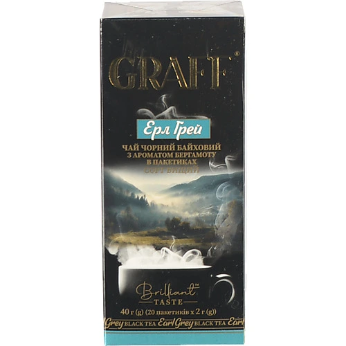 Чай Graff Ерл Грей чорний 20 пакетиків