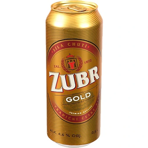 Пиво Zubr 0.5л світле gold 4.6 з.б