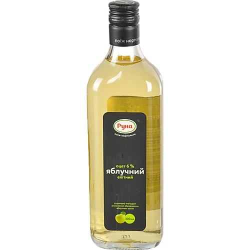 Оцет Руна 0.5л яблучний 6% скло