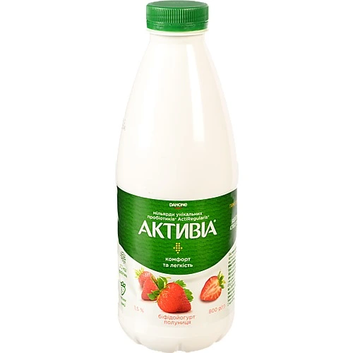 Біфідойогурт Активія 800мл 1.5% полуниця