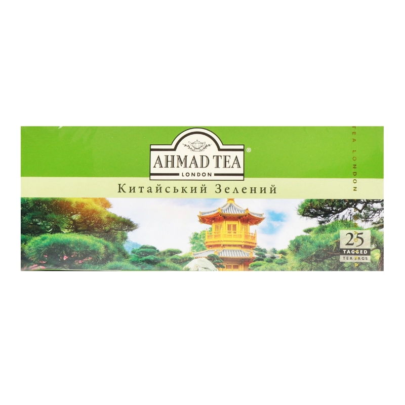 Чай Ахмад 25п китайський зелений з ярлики