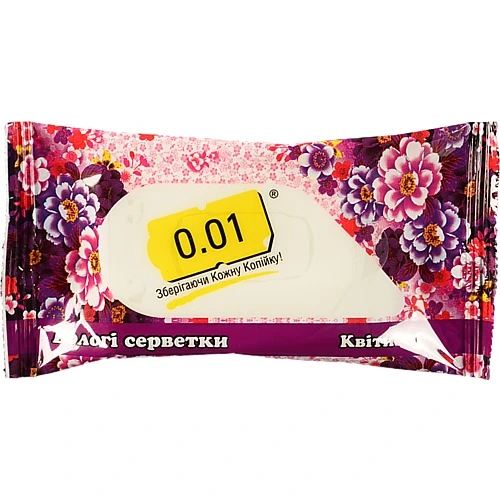 Серветки вологі 0.01 15шт аромат квiтiв